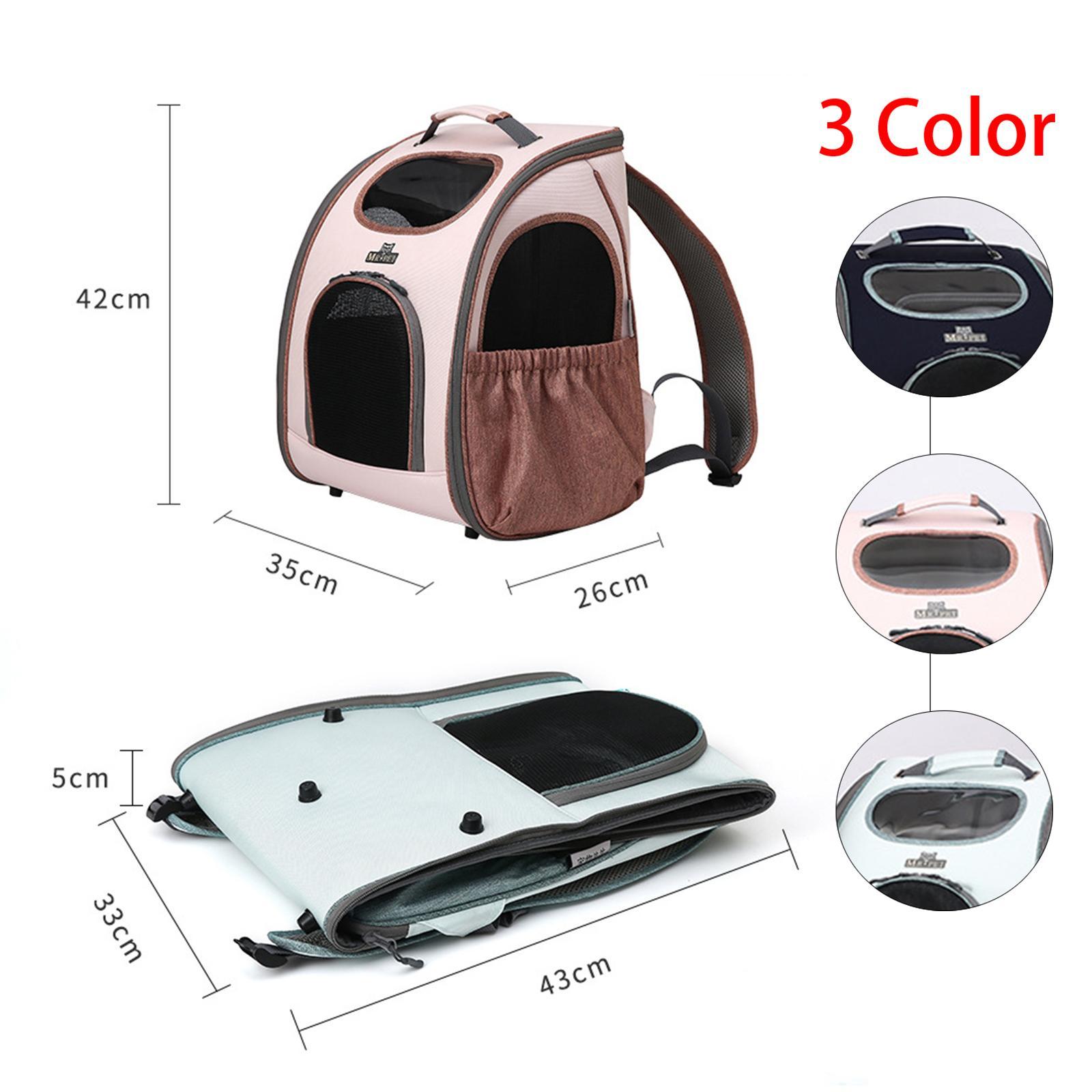 Breathable Pet Dog&Cat Carrier Backpack Shoulders Bag Zipper Cage