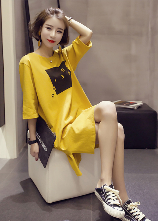 Đầm suông xẻ tà Haint Boutique Da105