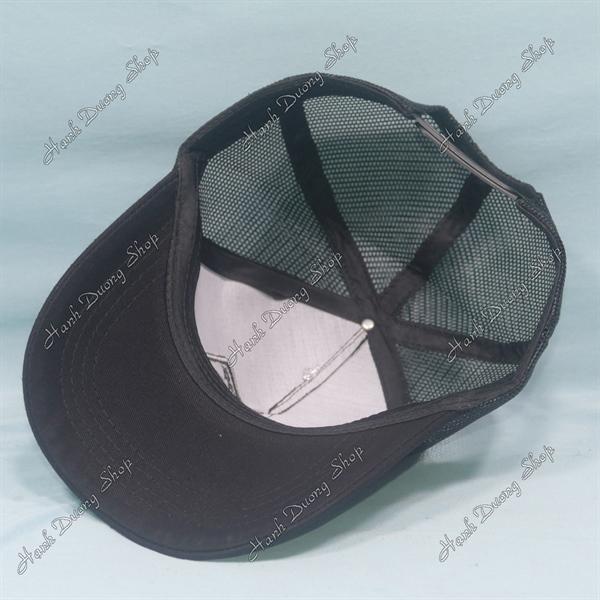 Nón kết lưới thêu hình con gà COOK cao cấp, khóa nhựa - Đen