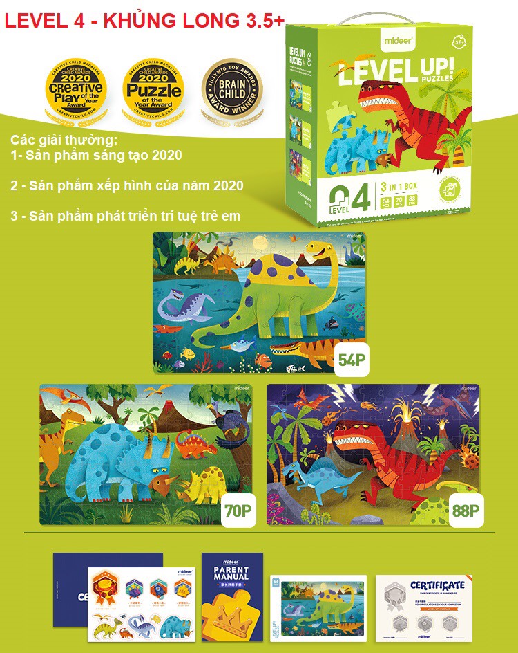 MẪU MỚI - GIÁ TỐT - Bộ xếp hình nhiều cấp độ LEVEL UP 7 cấp độ