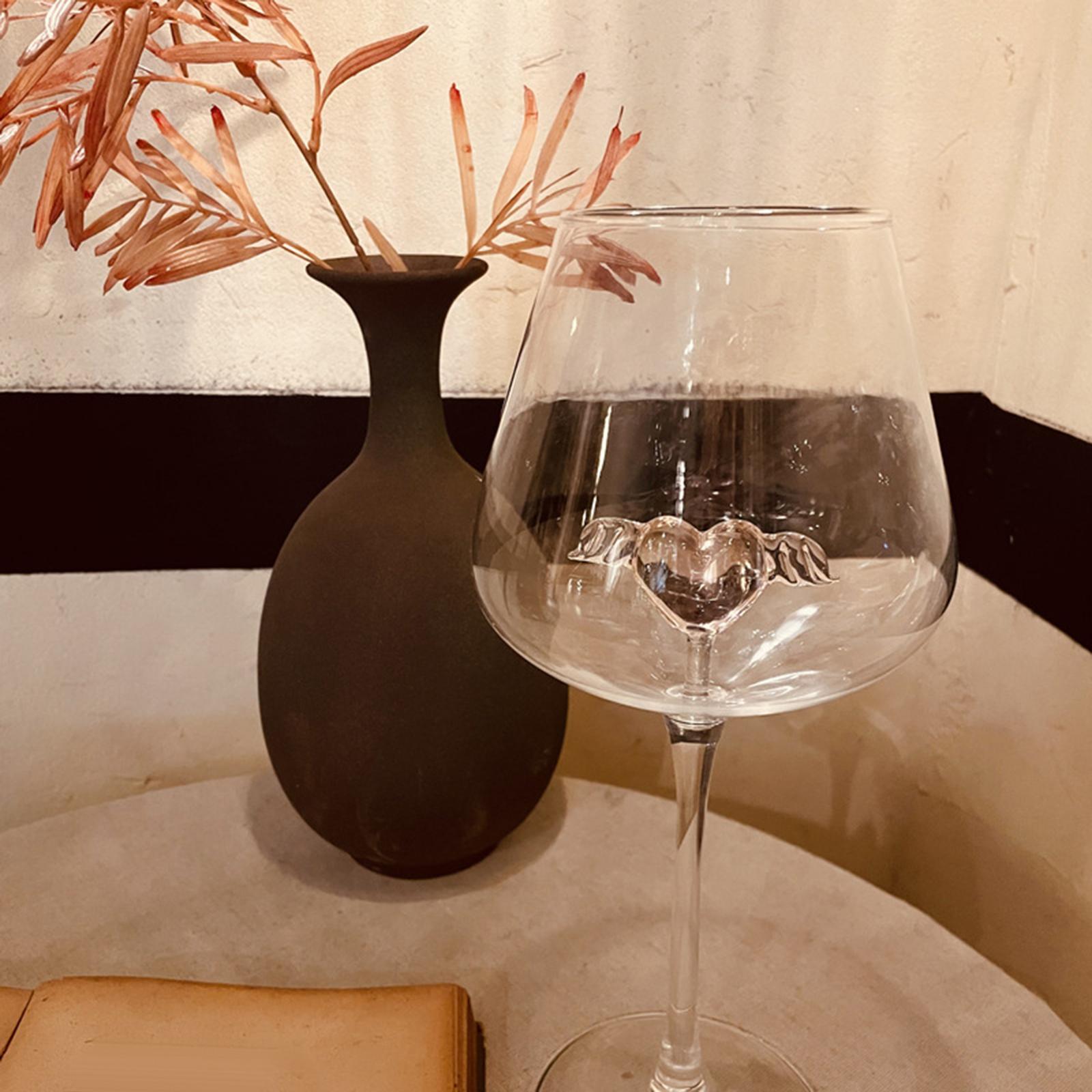 Transparent Wine Glasses Shape Statue for Christmas Birthday
