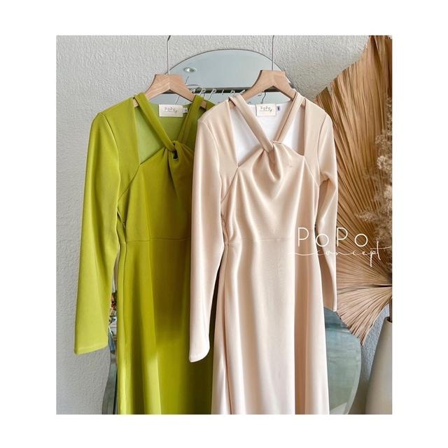 Đầm body xoắn cổ xoắn cổ LaLa dress