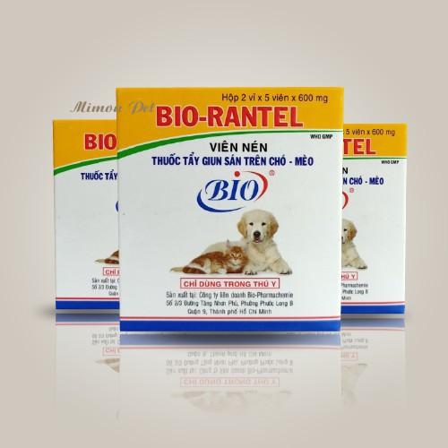 Sổ giun chó mèo BIO RANTEL- hộp 10 viên