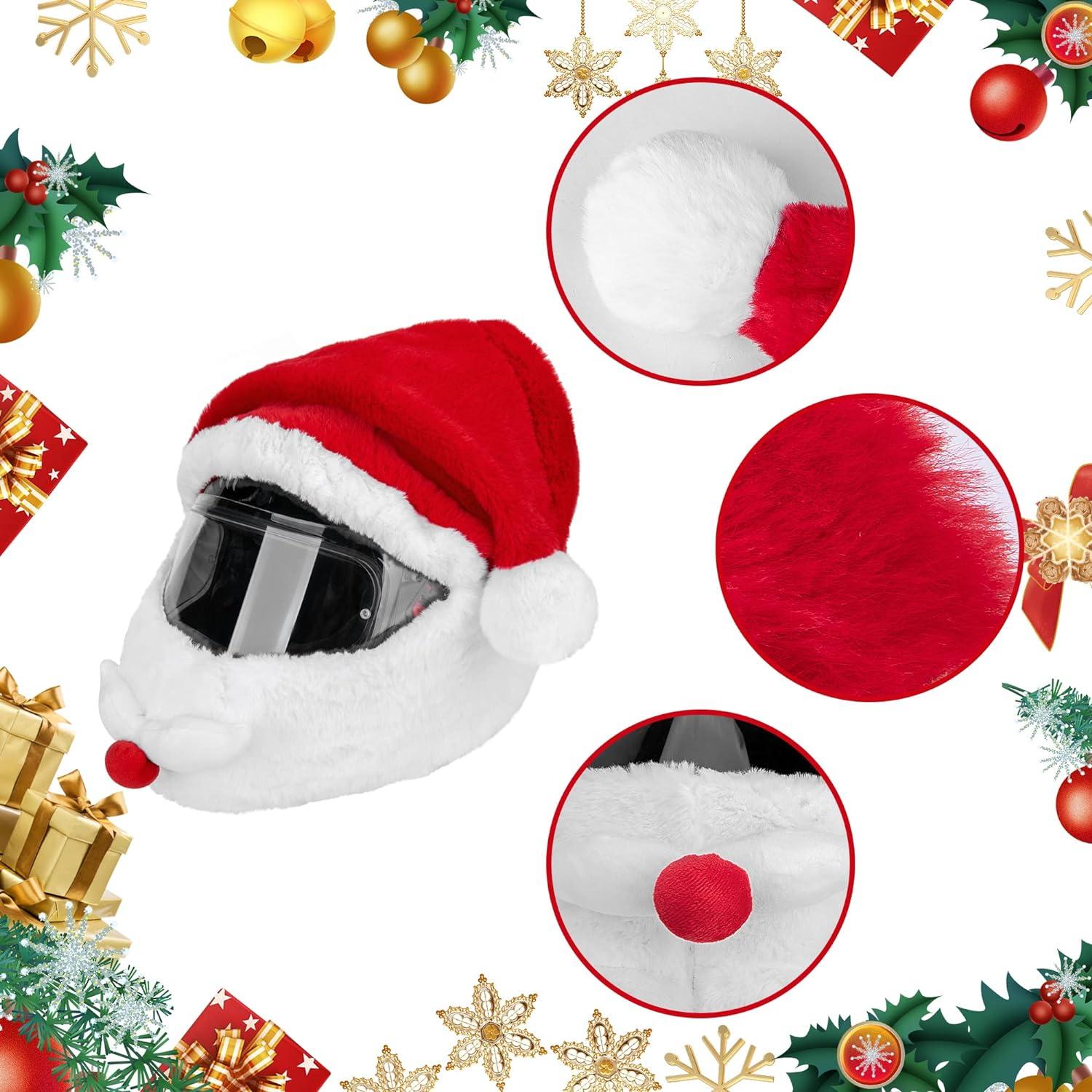 Bìa mũ bảo hiểm xe máy Santa Claus, Phụ kiện trang trí mũ Giáng sinh của ông già Noel