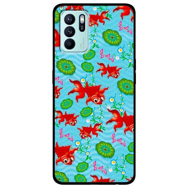 Ốp lưng dành cho Oppo Reno 6 - Reno 6 5G - Reno 6Z 5G - Cá Đỏ Lá Sen