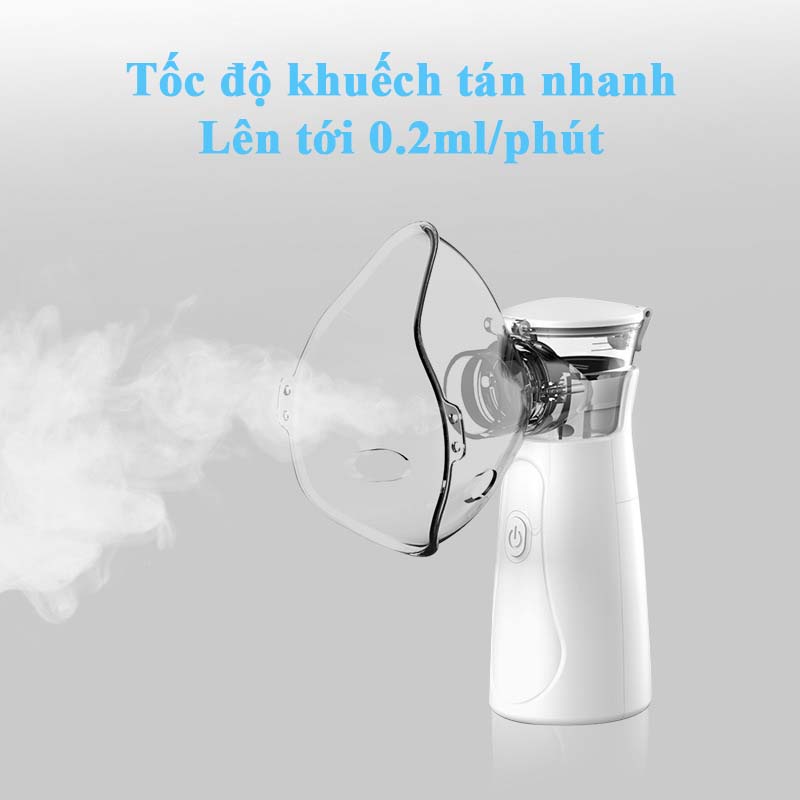 Máy Khí Dung Xông Mũi Họng Đa Năng 2 Trong 1 Nebulizer Cho Bé Và Người Lớn Máy Thở Khí Dung Nhỏ Gọn Công Nghệ Mới Hạt Sương Siêu Nhỏ Giúp Thẩm Thấu CaoTrị Viêm Phổi Viêm Phế Quản Viêm Xoang Tặng 2 Mặt Nạ Và 1 Đầu Ngậm