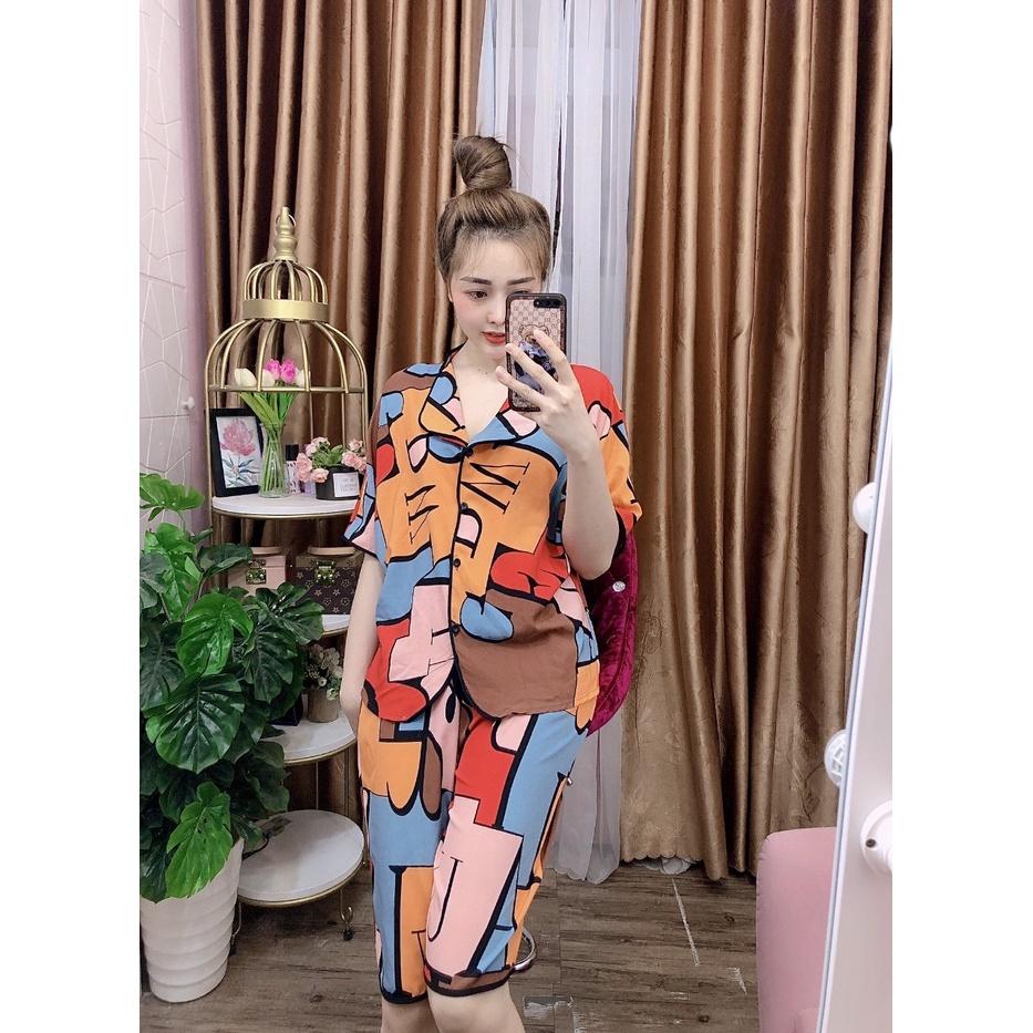Bộ Lụa Ngủ, Pyjam tay cánh dơi họa tiết dễ thương