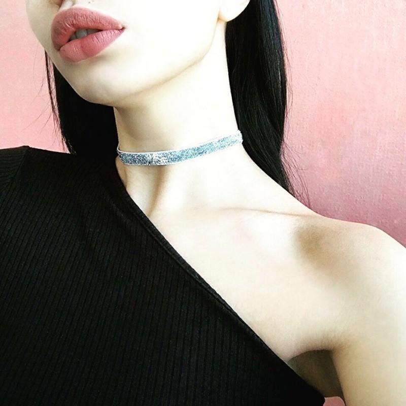 Choker lấp lánh ánh nhũ