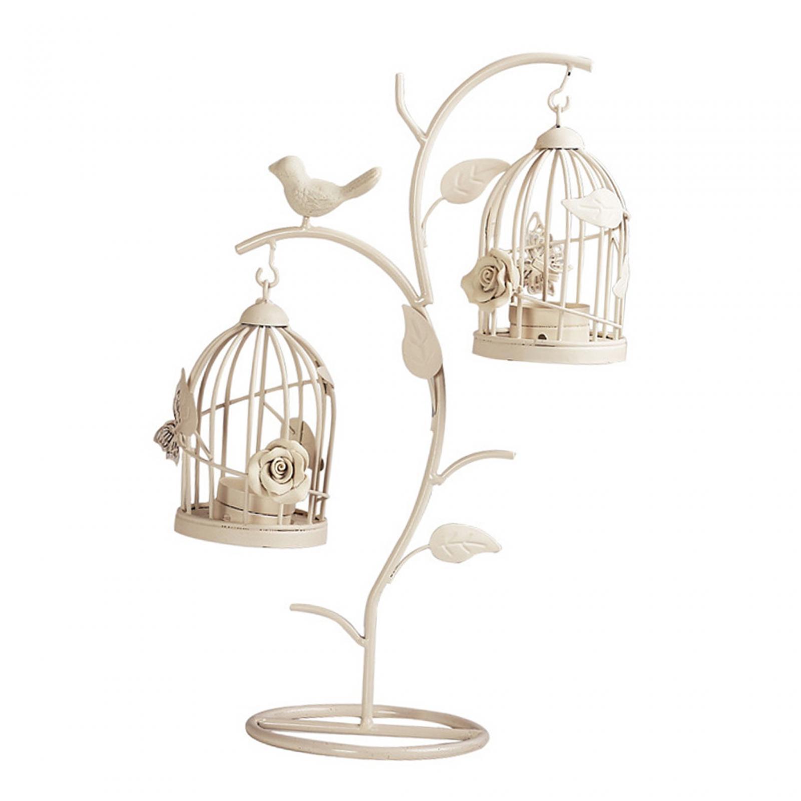Birdcage Candle Holder Candlestick Holder Decorative Bird Cage Candle Stand Lantern Stand for Table Centerpiece Home Holidays Cafe Fireplace