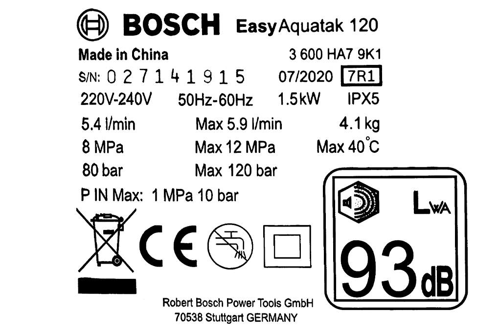 Máy phun xịt rửa Bosch Aquatak 120