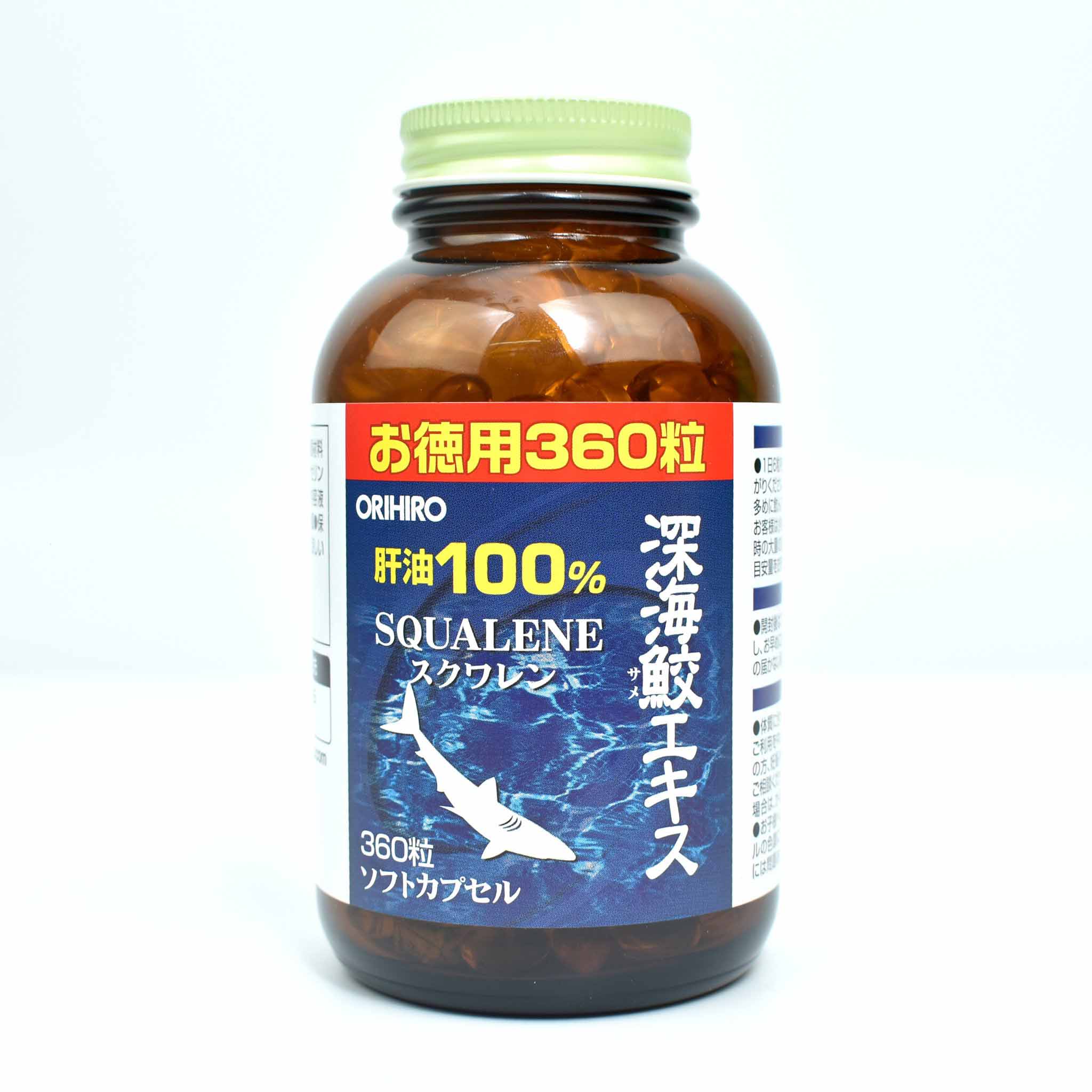 Thực phẩm bảo vệ sức khỏe viên uống Dầu gan cá mập Orihiro Squalene Nhật Bản 360 viên