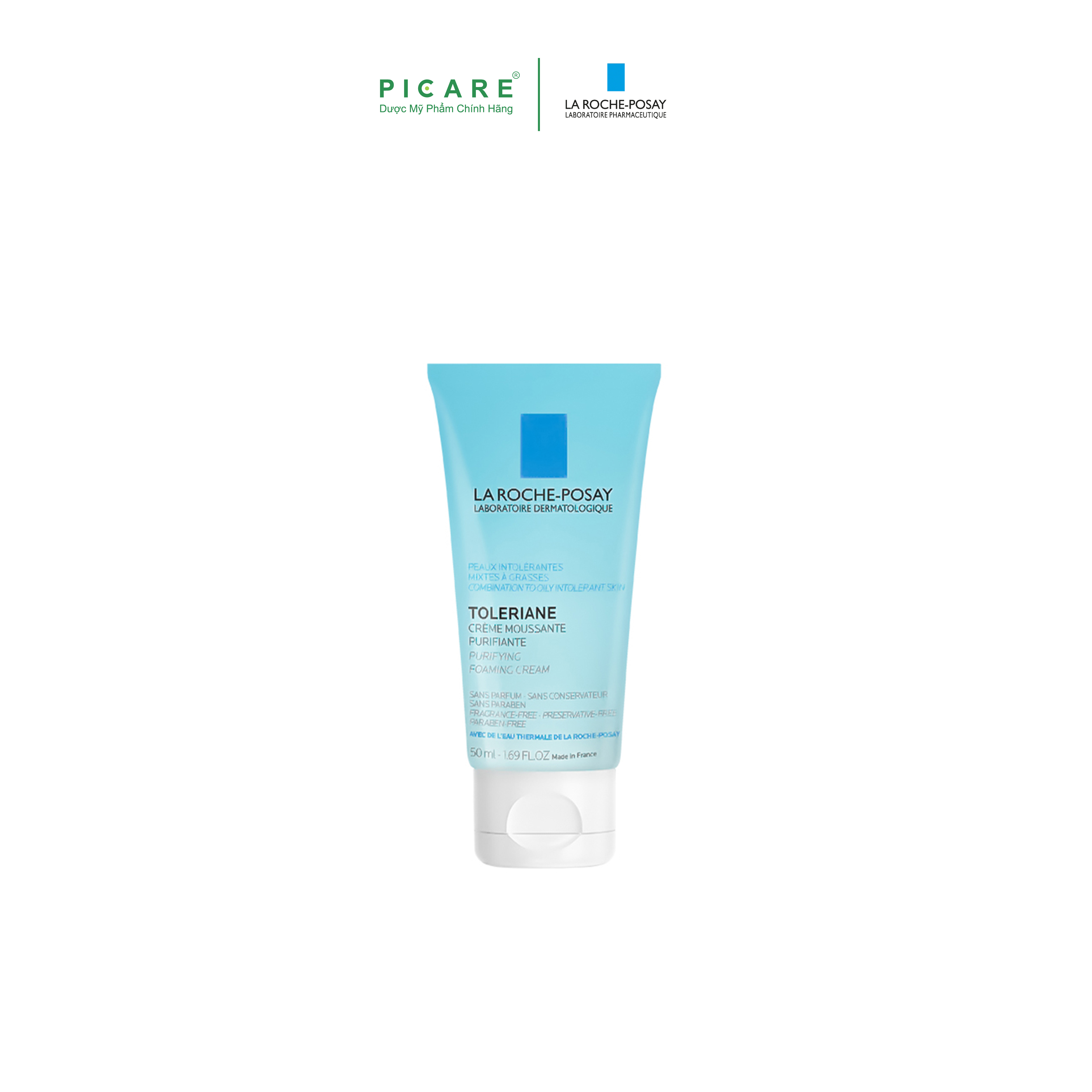Sữa rửa mặt tạo bọt dành cho da hỗn hợp & da dầu La Roche-Posay Toleriane Purifying Foaming Cream