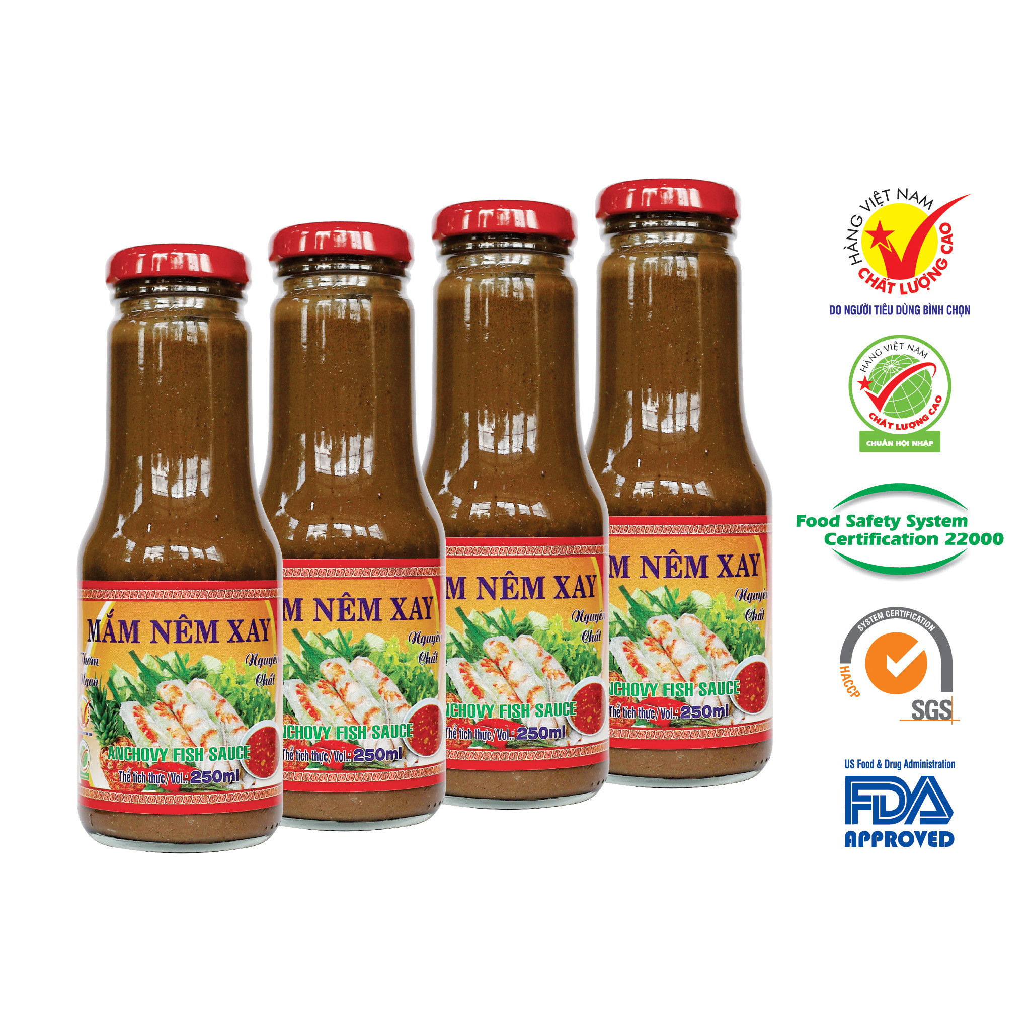 4 Chai Mắm Nêm Xay 250ml Ngọc Liên