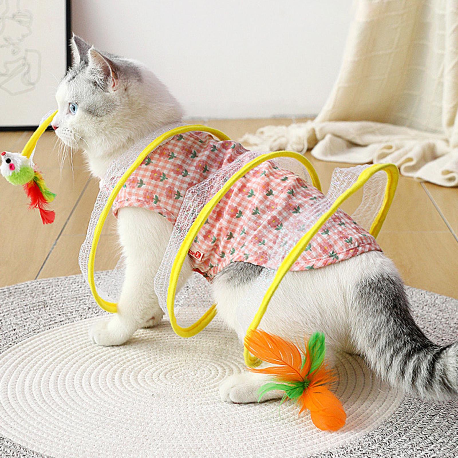 Cat Tunnel Tube Collapsible Small Animals Pet Toy Kitten Interactive Cat Toy