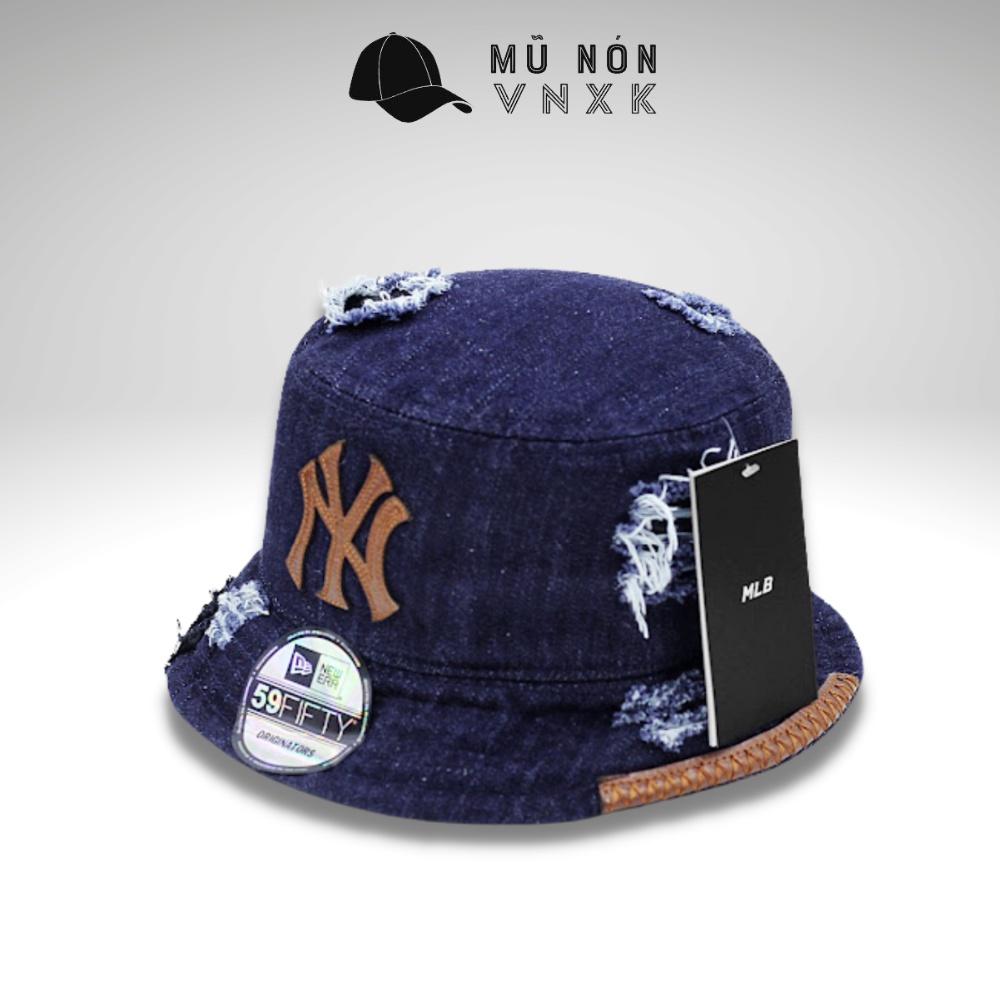 Mũ Bucket Ny Jean Denim Rách Jussy Fashion Nón Tai Bèo Nam Nữ Rách Viền Tua Vải Jean Bucket Bụi