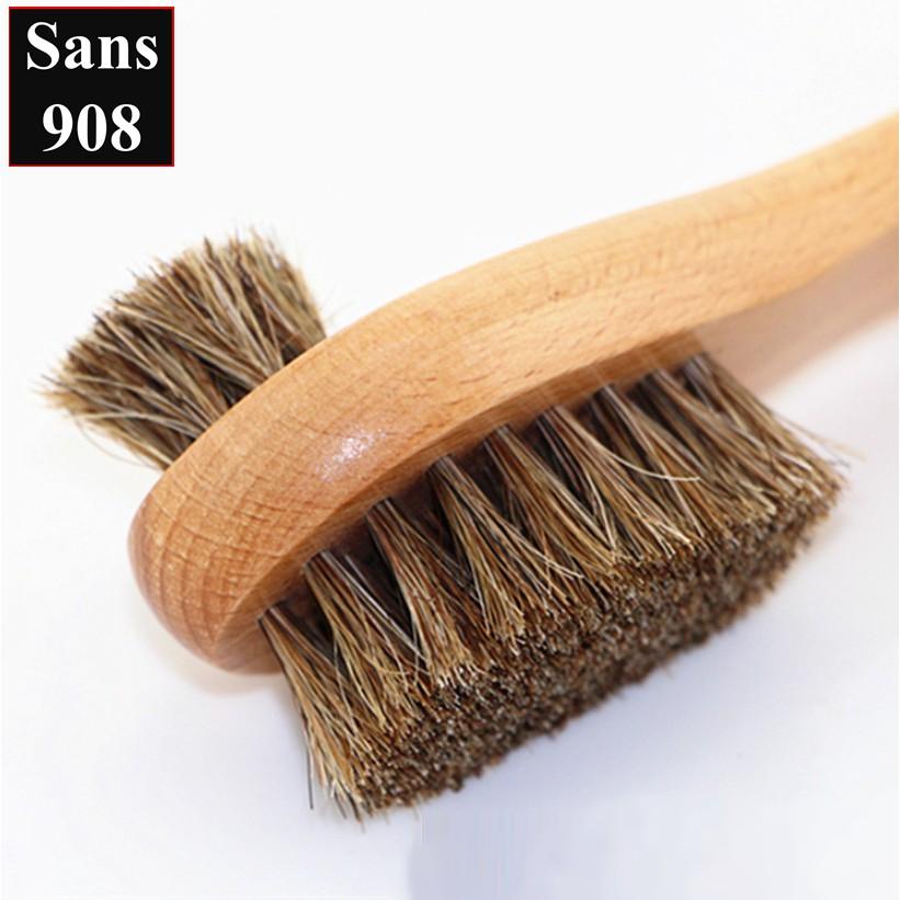 Bàn Chải Đánh Giày Đồ Da 2 Mặt Lông Ngựa Sans908 Sans Shop