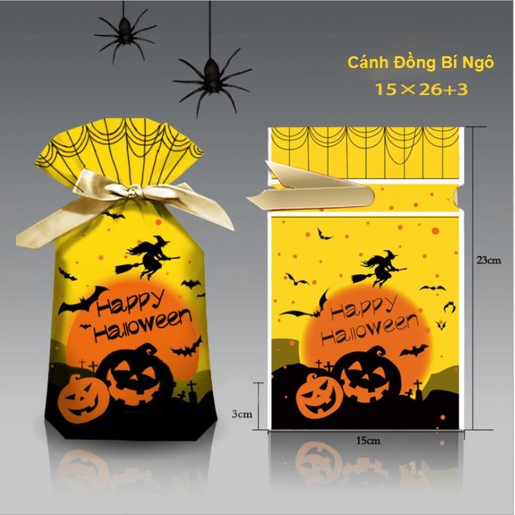 Túi đựng bánh/kẹo, bao bì đựng bánh kẹo chủ đề Halloween kích thước 15 * 23 - VUA BAO BÌ