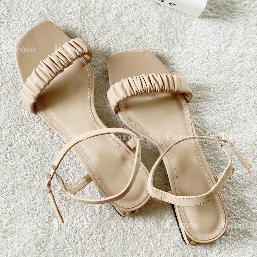 Dép sandal nữ quai nhún ngang FAROSA đế 2cm lên chân cực êm