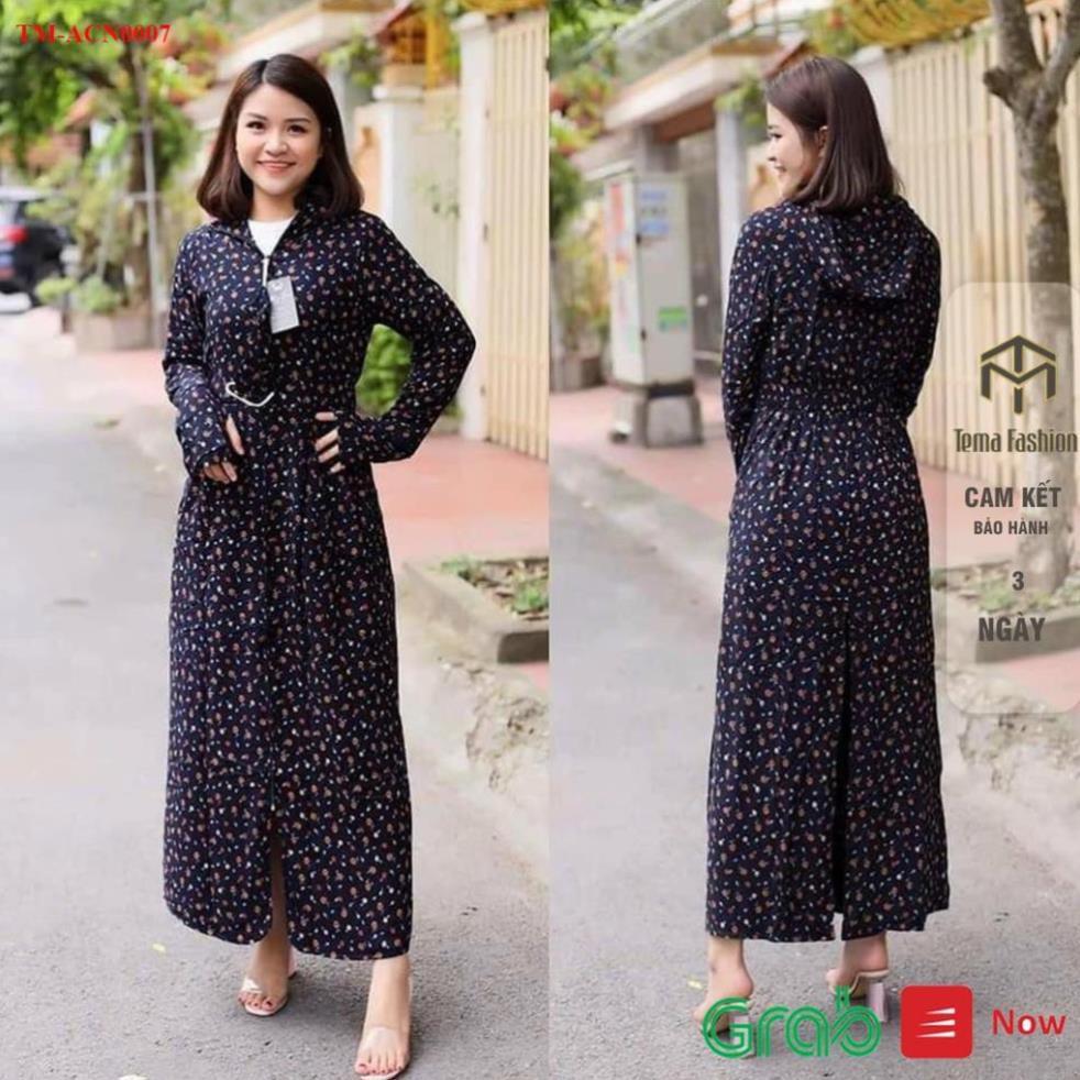 Áo chống nắng nữ toàn thân The Mei 1992 - Áo chống nắng hoa nhí chất cotton cao cấp thoáng khí siêu mát