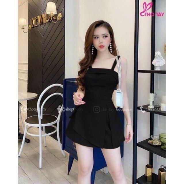TSL- Set váy umi ngắn xếp ly có lót áo 2 dây mút ngực cực xinh đỏ, vàng, đen, nude thời trang Tasa