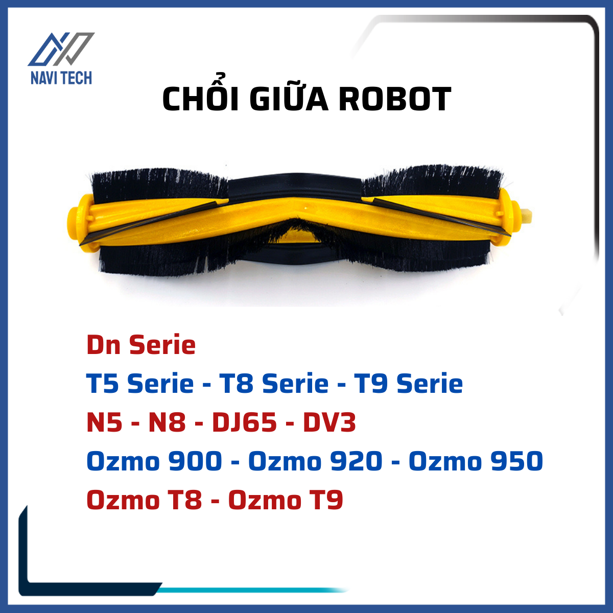 Phụ kiện chổi giữa, chổi chính dành cho Robot hút bụi lau nhà DN33 DN55 T5 T8 T9 N8 Ozmo 900 920 950