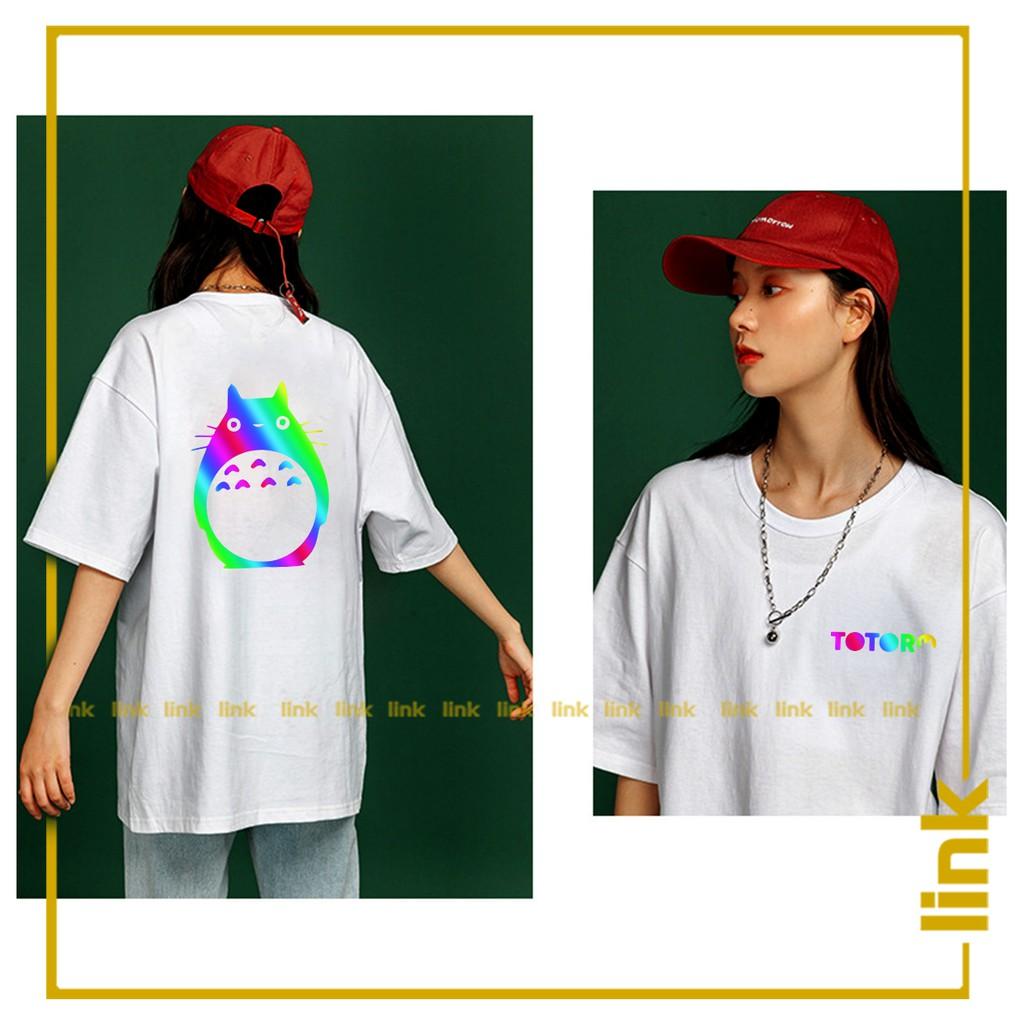Áo thun nữ phản quang 7 màu TOTORO cực yêu tay lỡ UNISEX