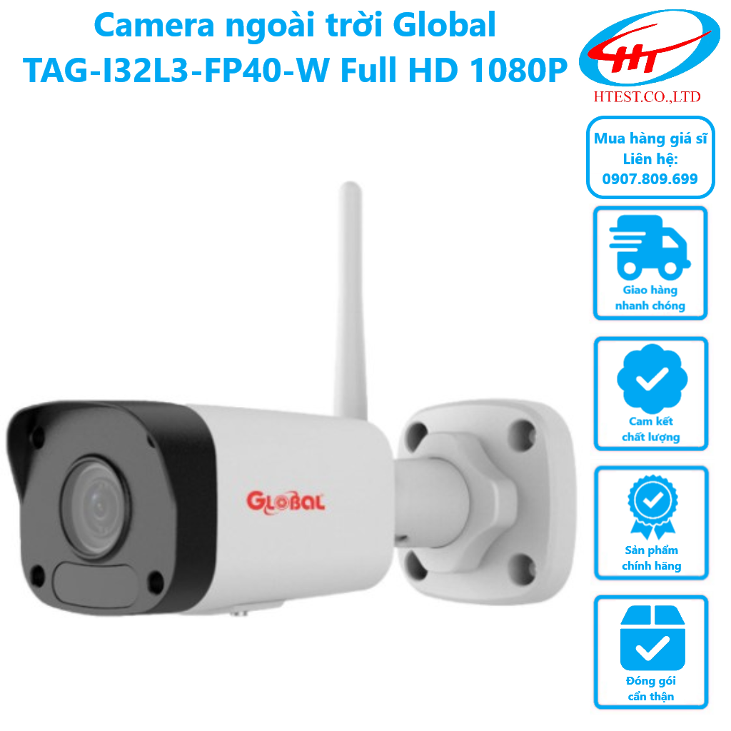 Camera ngoài trời Global TAG-I32L3-FP40-W Full HD 1080P - Hàng chính hãng