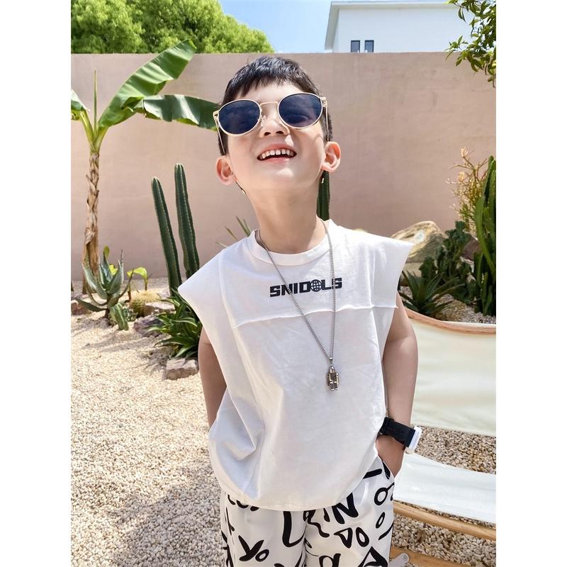 Thời trang bé trai- áo phông áo thun sát nách ba lỗ bé trai phong cách Hàn Quốc 10-55kg