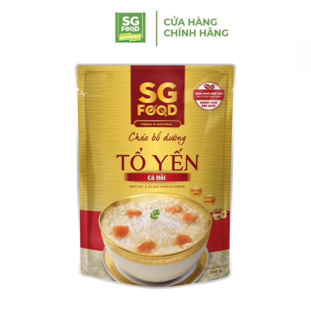 Combo 5 Cháo Bổ Dưỡng Sài Gòn Food 240g (Tổ Yến Cá Hồi, Tổ Yến Hạt Sen, Tổ Yến Bát Bảo, Gà Ác, Bồ Câu)