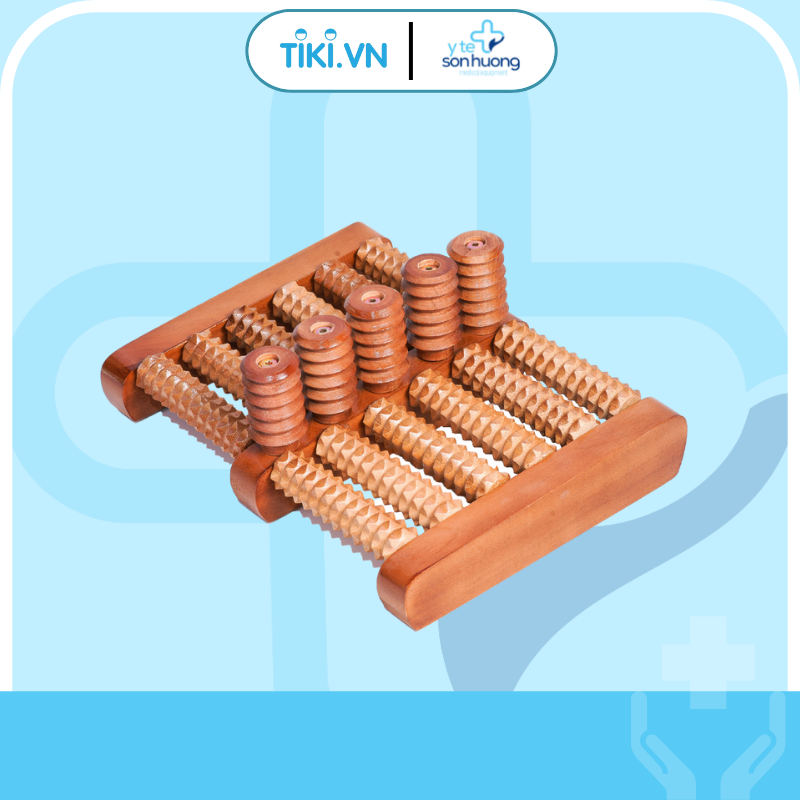 Bàn lăn gỗ massage chân 5x6