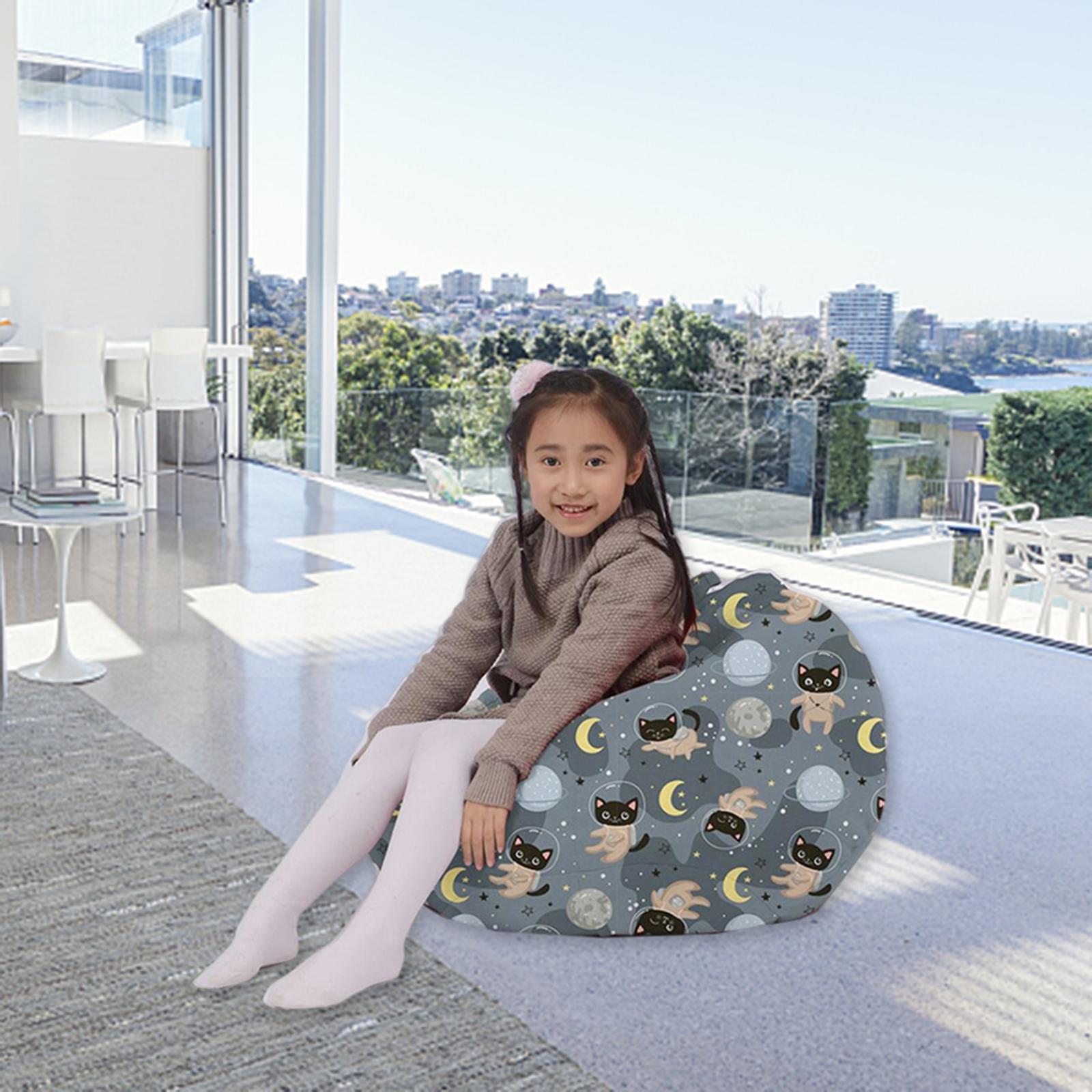 Animal Print beanbag Chair Soft Teens Cat