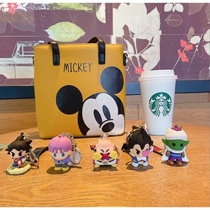 Móc khóa Dragon ball chibi lùn cute Goku Trunks Vegeta Piccolo PVC loại tốt