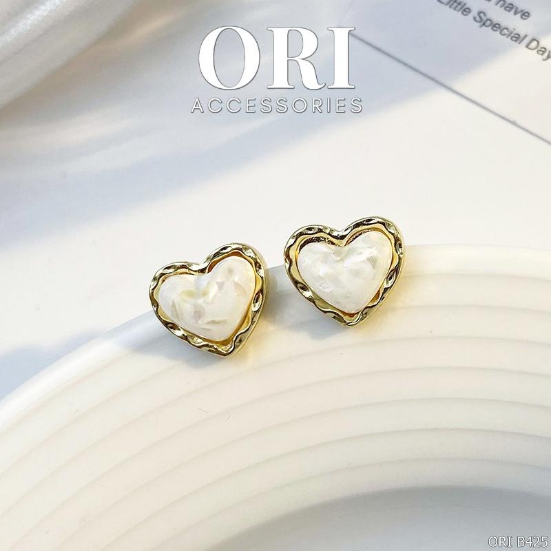 Bông tai nữ dáng nhỏ Lovely Heart xinh xắn dễ thương ORI ACCESSORIES B425