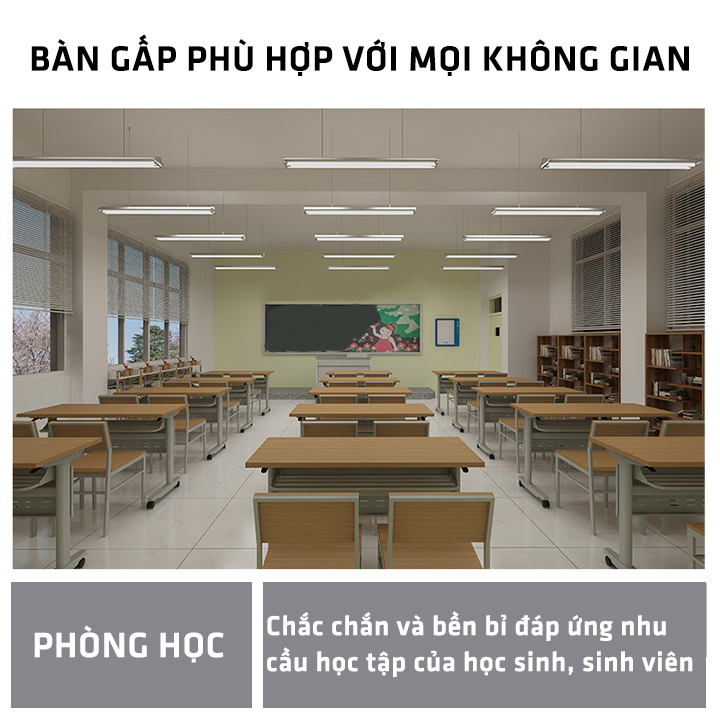 Bàn làm việc có ngăn kéo KT 60cm x 1m2. Bàn làm việc gấp gọn di động. Khung thép cacbon chịu lực sơn tĩnh điện. Tùy chỉnh nâng hạ độ cao.