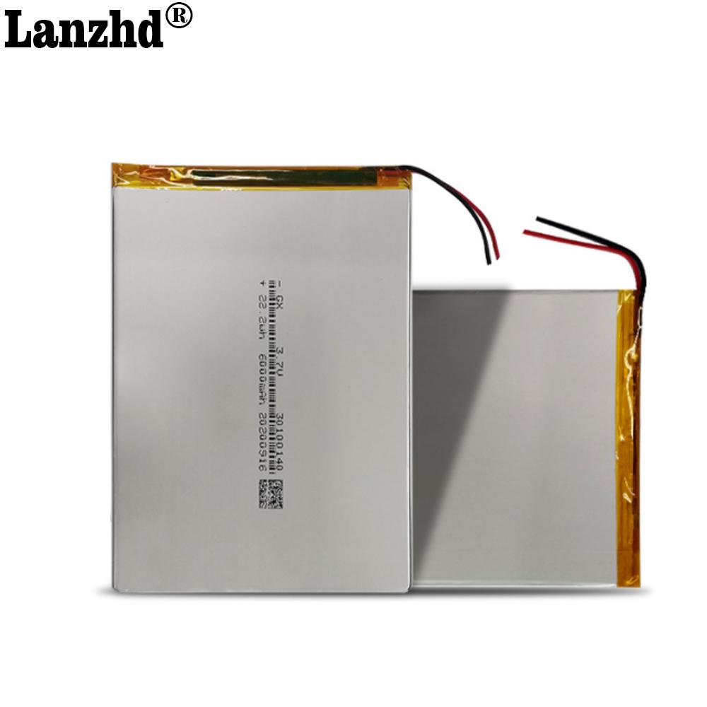 1-10 chiếc 3.7v Li Polymer pin lithium 30100140 6000mAh Cho Teclast M40 love landing PDA máy tính bảng thông minh 3.7v polymer Điện Áp Danh Định: 3.7V