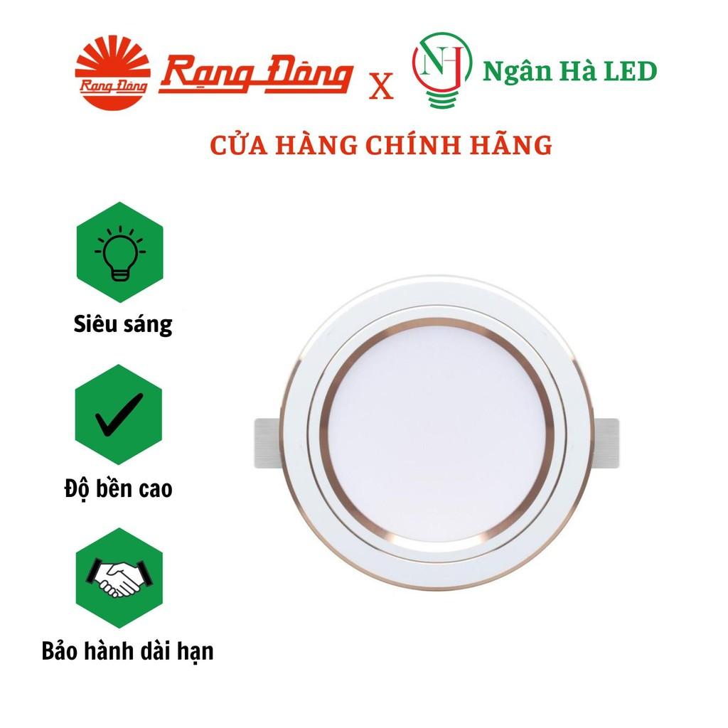 Đèn LED Downlight đổi màu AT20 110/12W viền Vàng/Trắng Rạng Đông