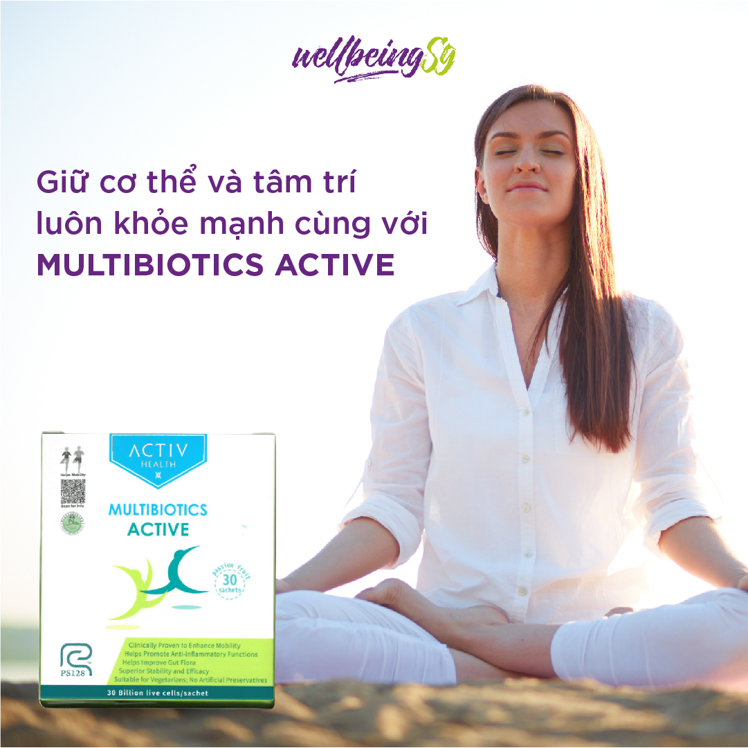 Thức Uống Dạng Bột ActivHealth Multibiotics Active Duy Trì Hệ Vi Khuẩn Đường Ruột, Hỗ Trợ Giải Tỏa Căng Thẳng, Bổ Sung Năng Lượng Cho Cơ Thể