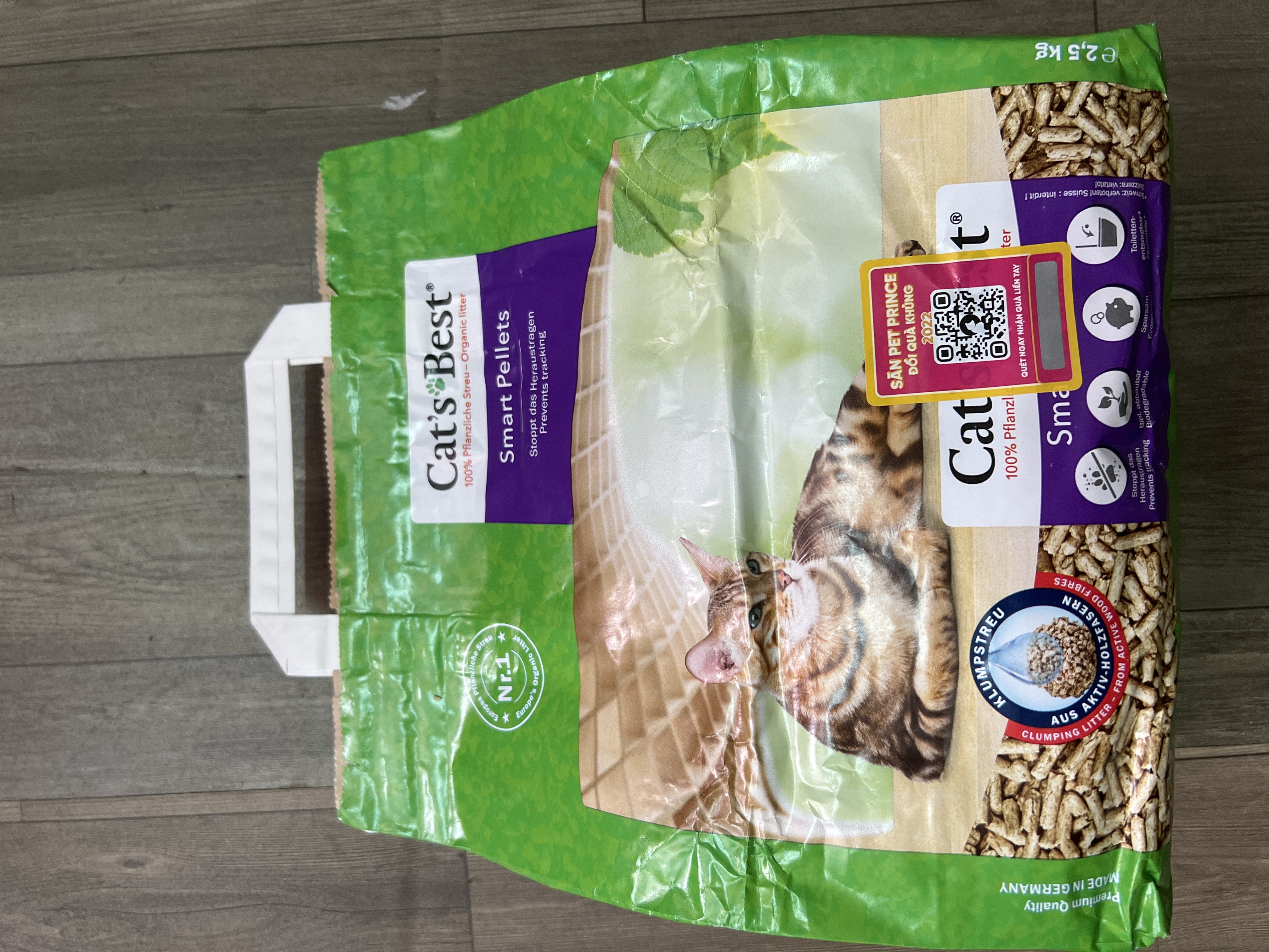 Cát Vệ Sinh Hữu Cơ Vón Cục Cho Mèo Lông Dài Smart Pellets Cat's Best CBSP05L