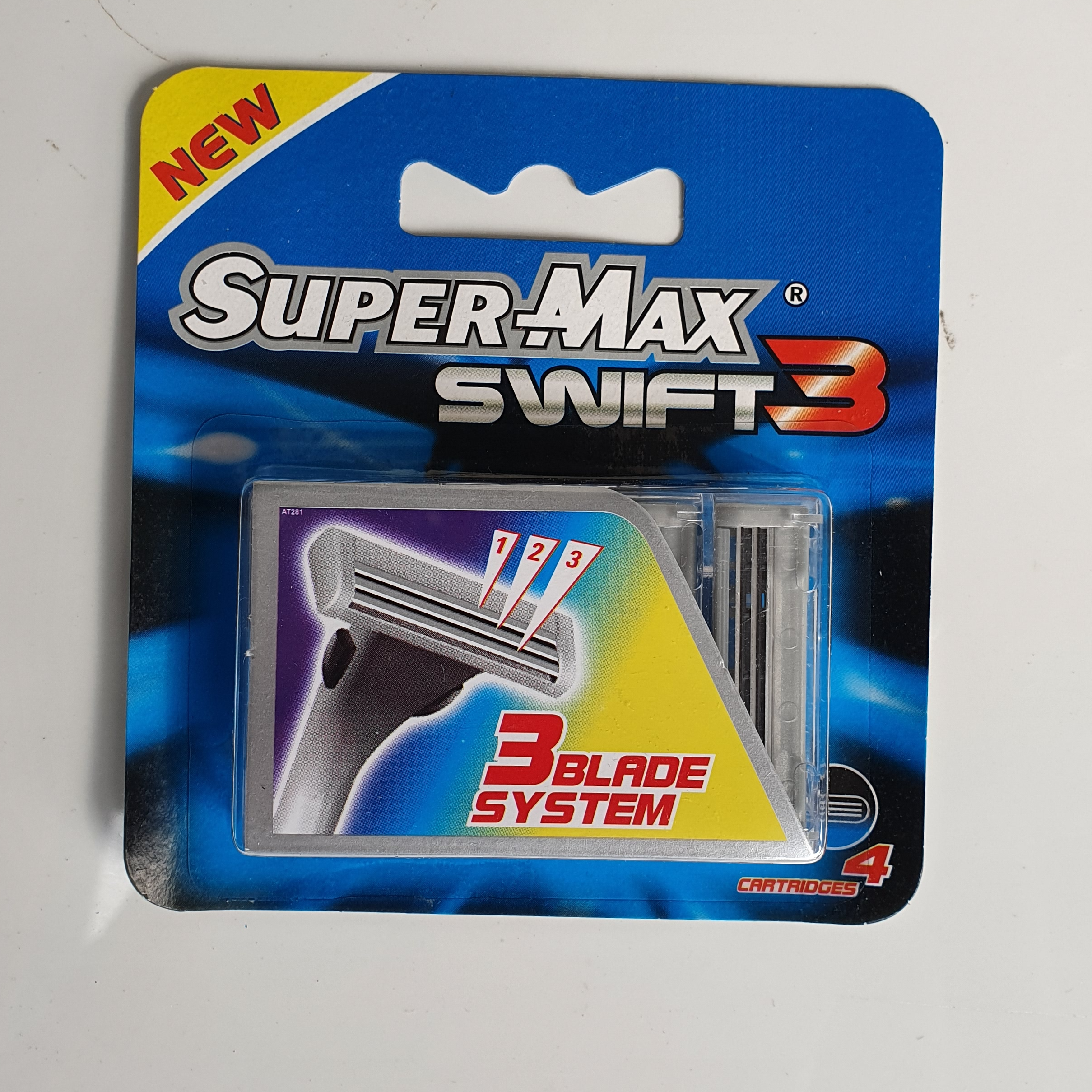 Combo 3 Hộp dao thay đầu lưỡi SuperMax Swift 3 (AT281 Hộp 4 lưỡi)