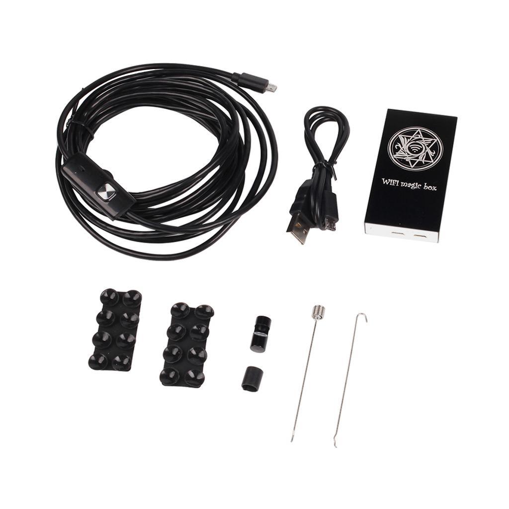 F100 8mm Wifi Waterproof Borescope Inspection Camera Adjustable LED Light for Android IOS Computer Tablet PC Phone