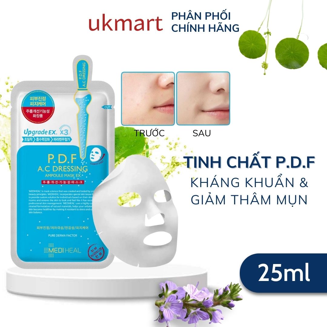 Mặt Nạ Giấy Mediheal Dưỡng Trắng Da Giảm Mụn Tái Tạo Phục Hồi Da 24ml/Miếng