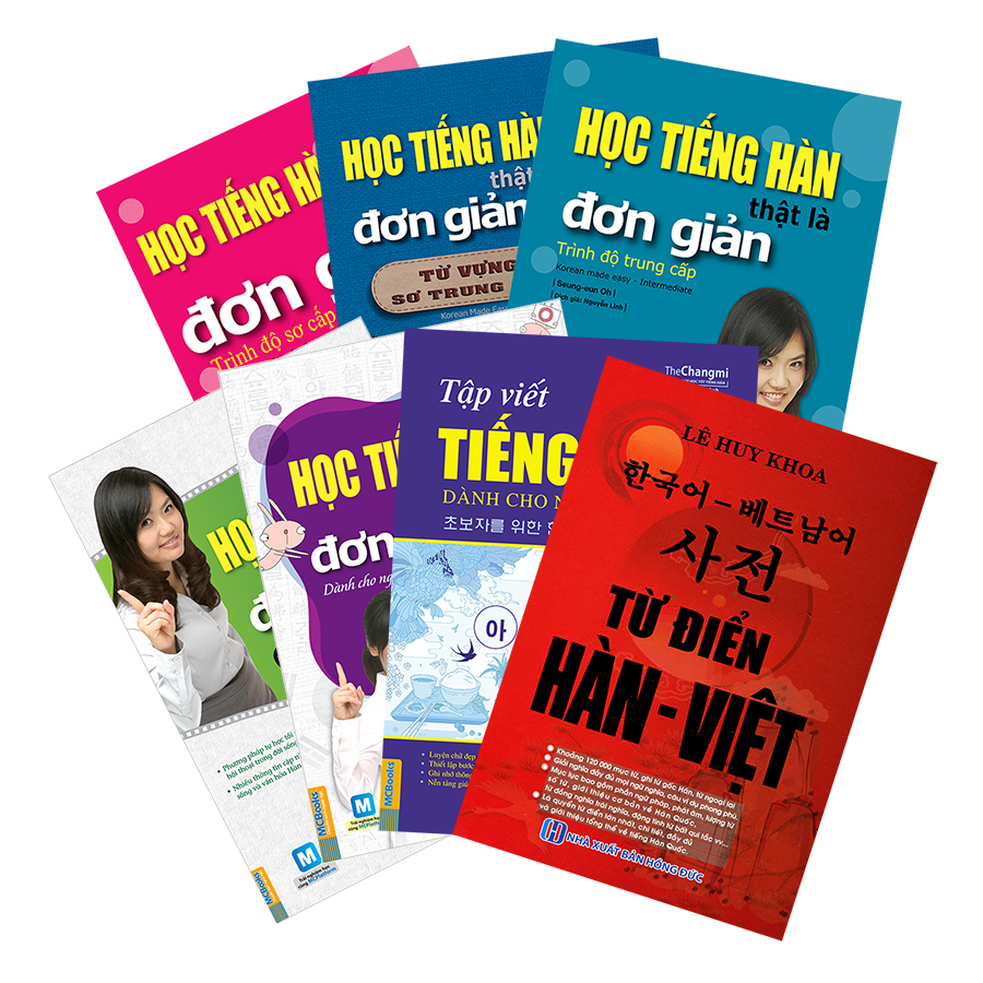 Combo Học Tiếng Hàn Đơn Giản Cho Người Mới Bắt Đầu (7 Cuốn)
