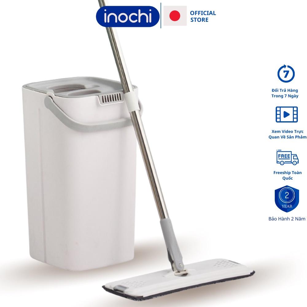 Cây lau nhà (cây &amp; bông lau) chữ nhật MOP Z9 Bộ Cây Lau Nhà Thông Minh Kèm Thùng inochi gồm chổi lau nhà và dụng cụ