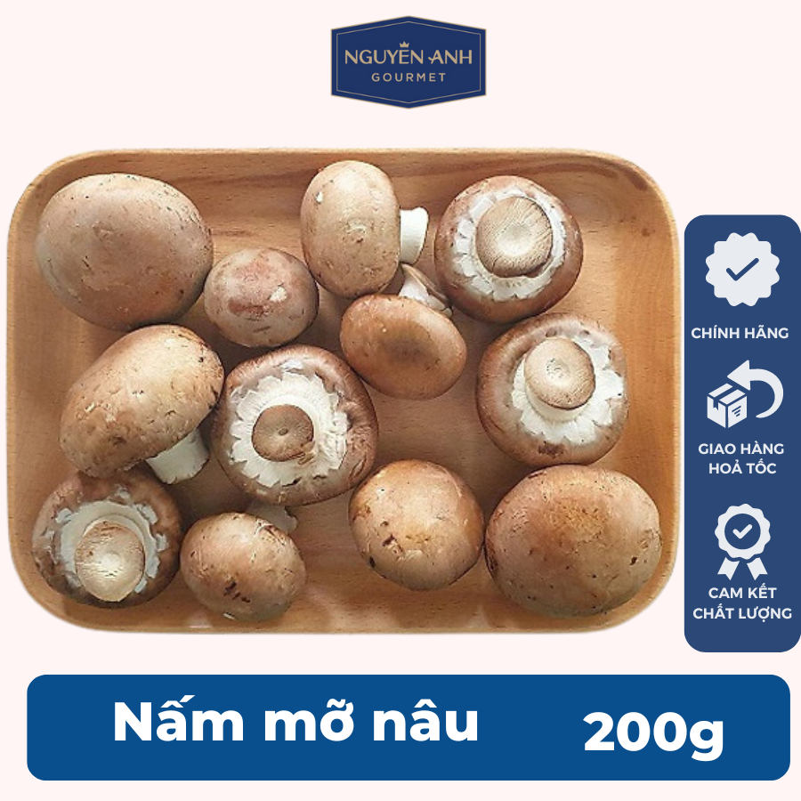 Nấm mỡ nâu tươi 200g nông trại Nấm Xanh