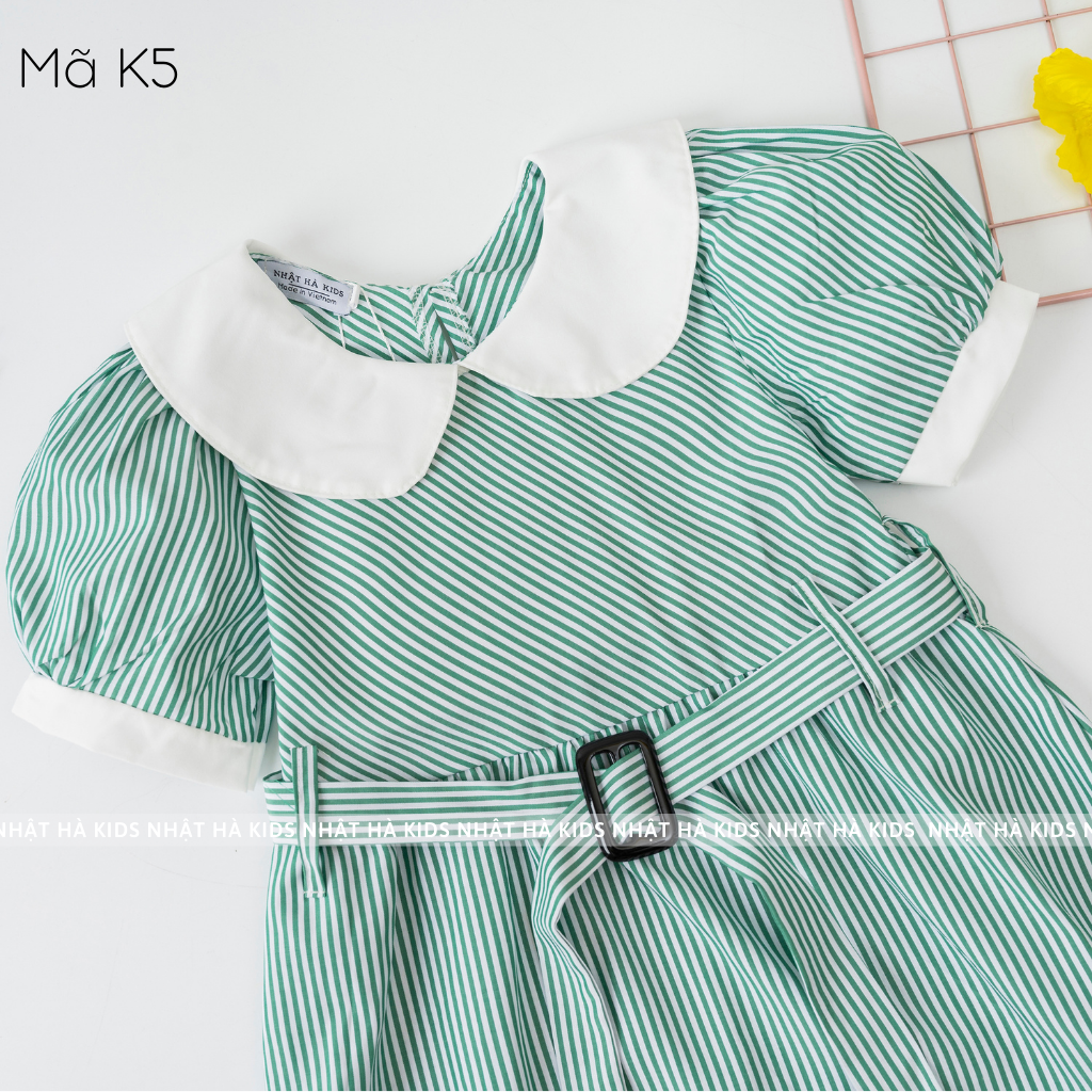 Váy bé gái K5 mùa hè chất liệu thô mềm size đại từ 11 - 45kg cho bé đi học siêu xinh