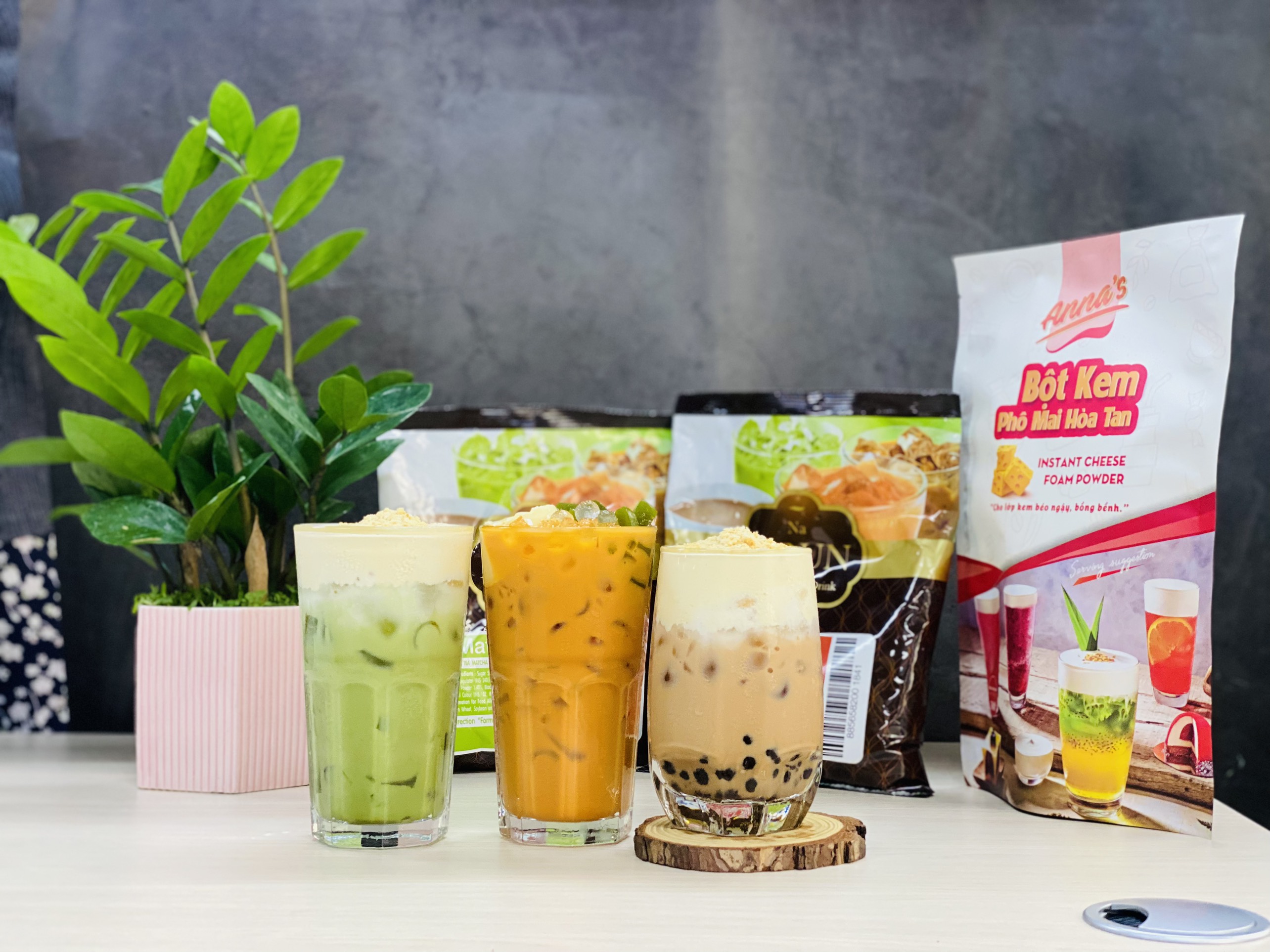 Bột Kem Phô Mai | Túi 300G pha 40 ly - Bột kem pha chế Váng Sữa Kem Cheese Trà sữa, Đồ uống đá xay
