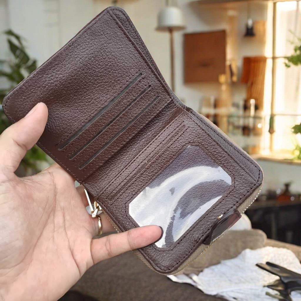 Ví nữ mini Da cá sấu màu Nâu huyền thoại!