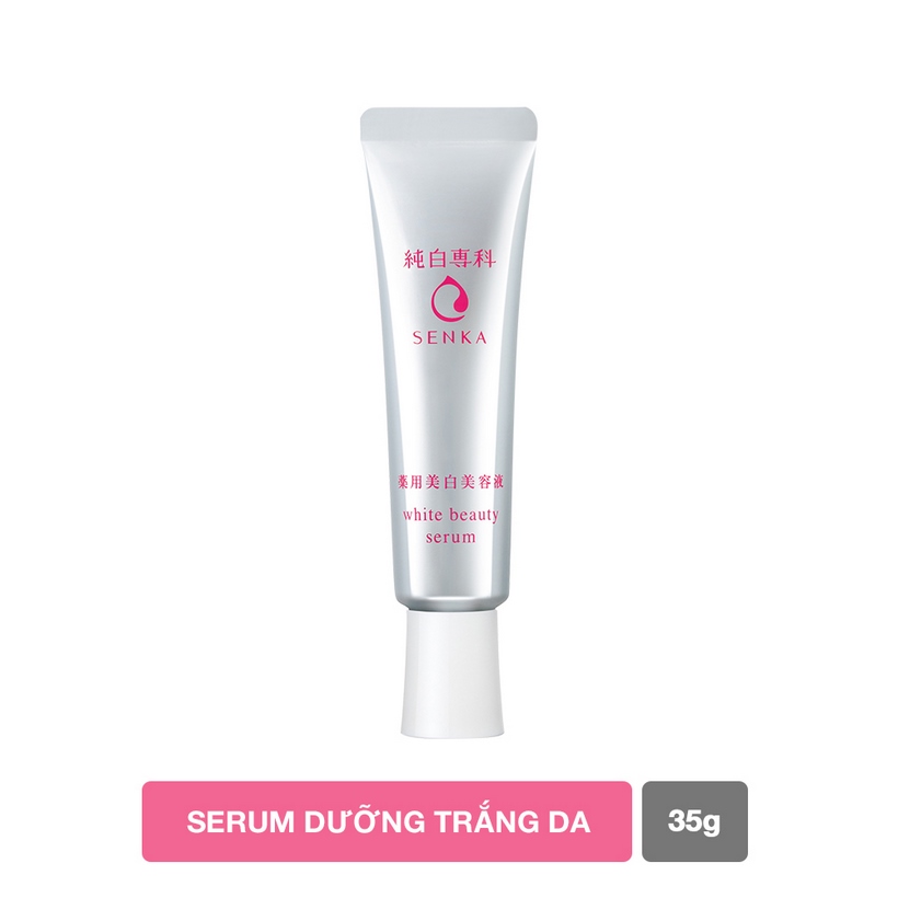 Bộ đôi dưỡng ẩm và dưỡng da trắng hồng mịn mượt Senka ( White Beauty Lotion 200ml + Serum White Beauty 35g)