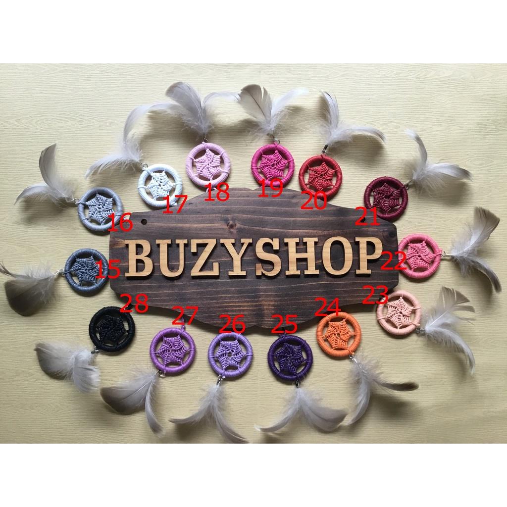 MẪU.1 dreamcatcher treo trang trí, làm móc khóa - mẫu phối cùng màu