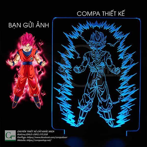 Đèn Ngủ DragonBall Goku SuperSaiyan Rose Kaioken Type 02